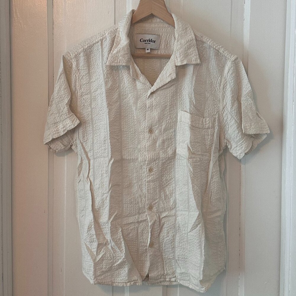 Corridor STRIPED SEERSUCKER SS - WHITE